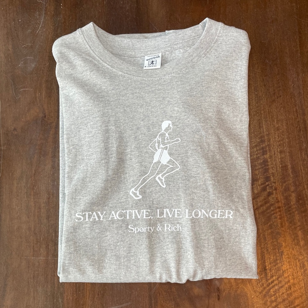 Sporty & Rich Stay Active Live Longer T-shirt